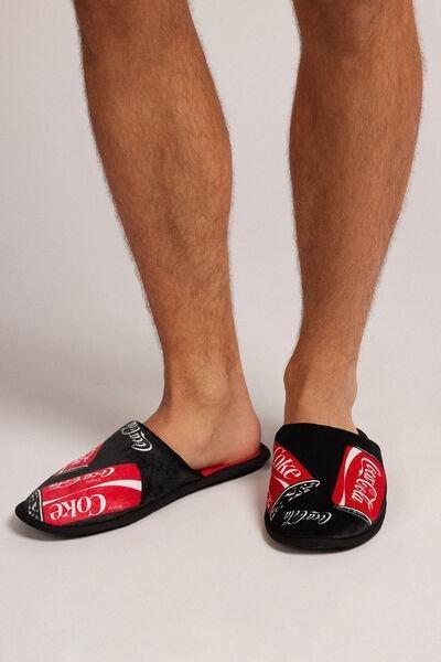 Black Coca Cola Slippers, , medium