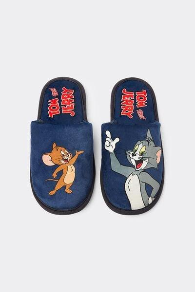 Navy Tom And Jerry Slippers, , medium