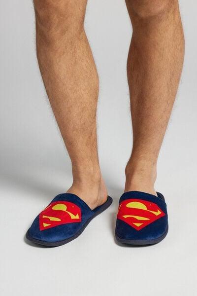 Navy Printed Slippers, Intense Blue, large image number 0