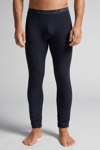 Blue Modal Cashmere Leggings, Midnight Blue, large image number 0