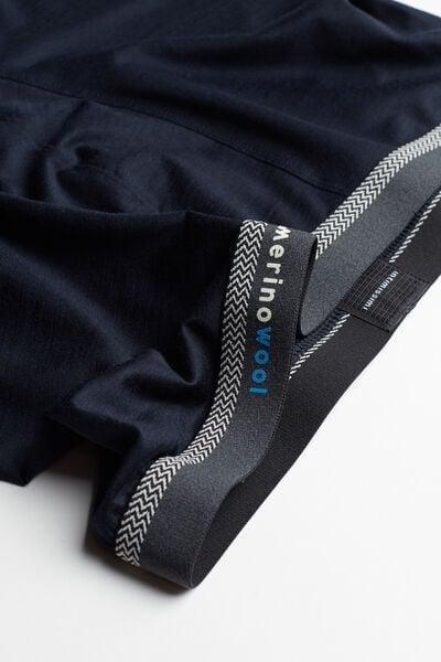 Blue Merino Wool Leggings, Midnight Blue, large image number 4