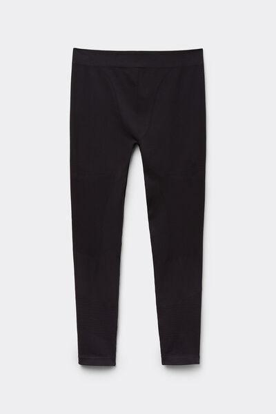 Black Technical Sports Leggings, Black, medium