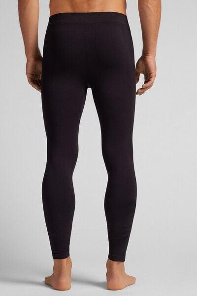 Black Technical Sports Leggings, Black, large image number 3