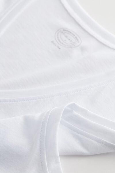 White V-Neck Vest Top, , large image number 3
