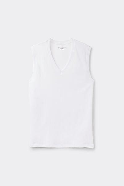 White Wide Strap Sleeveless Camisole, , large image number 1