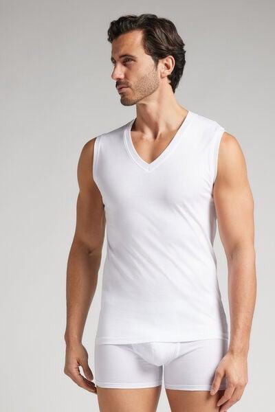 White Wide Strap Sleeveless Camisole, , large image number 2