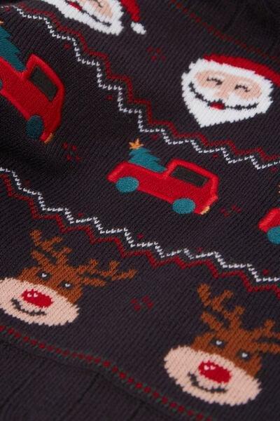 Blue Christmas Characters Sweatshirt, Midnight Blue, large image number 7