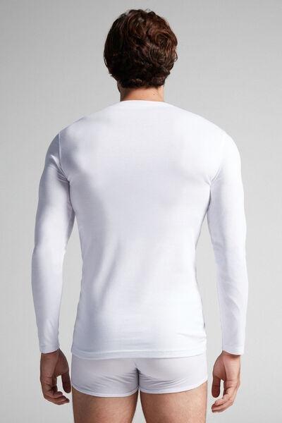 Intimissimi UOMO - White Long-Sleeved Superior Cotton Top