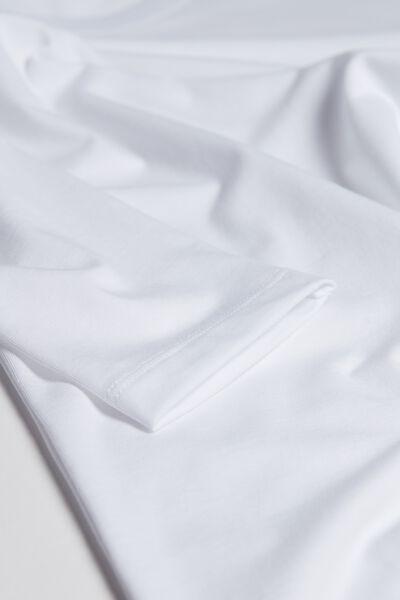 White Long-Sleeved Superior Cotton Top, , large image number 4