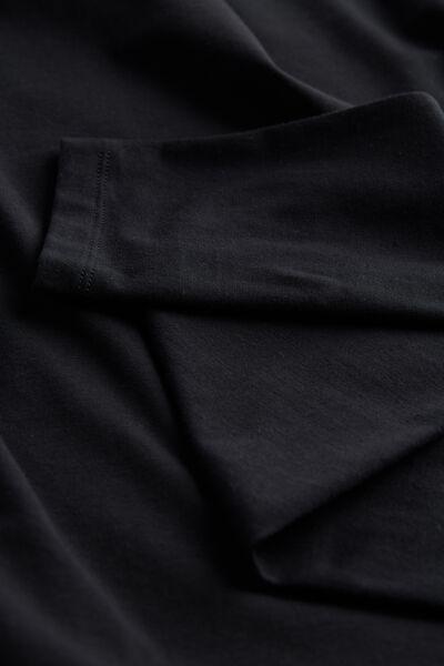 Intimissimi UOMO - Black Long-Sleeved Superior Cotton Top