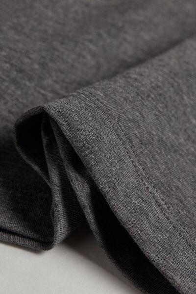 Grey Long-Sleeved Superior Cotton Top, , large image number 4
