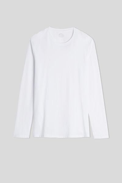 White Long-Sleeved Superior Cotton Top, , large image number 2
