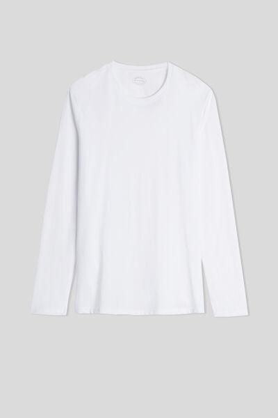 Intimissimi UOMO - White Long-Sleeved Superior Cotton Top