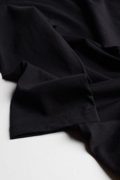 Black Long-Sleeved Superior Cotton Top, , large image number 4