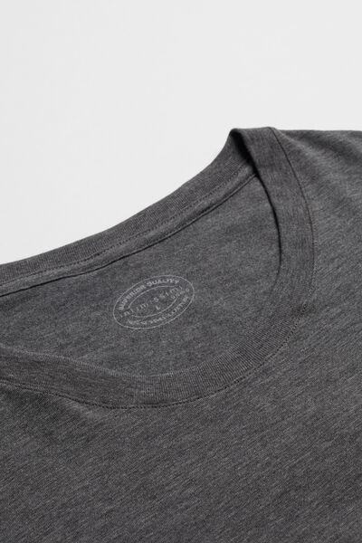 Grey Long-Sleeved Superior Cotton Top, , large image number 4