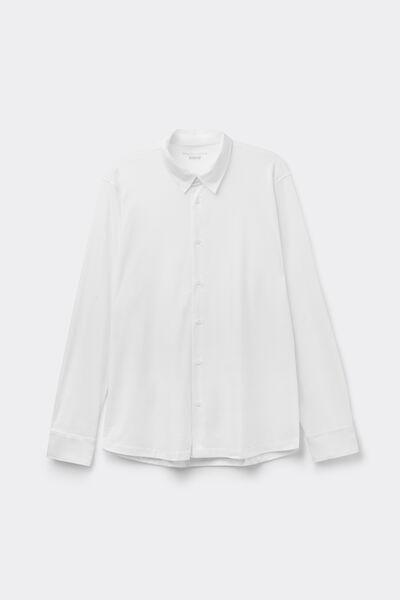 White Mercerised Premium Cotton Shirt, White, large image number 2