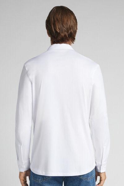 White Mercerised Premium Cotton Shirt, White, large image number 3