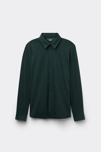 Green Mercerised Premium Cotton Shirt, , large image number 2