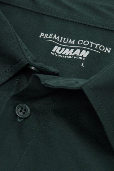 Green Mercerised Premium Cotton Shirt, , large image number 4