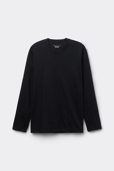 Black Plain Casual Long Shirt, , large image number 1