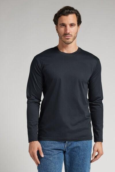 Black Plain Casual Long Shirt, , large image number 2