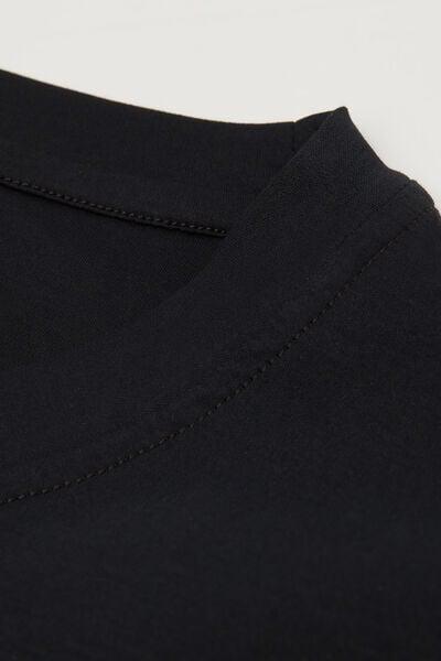 Black Plain Casual Long Shirt, , large image number 4