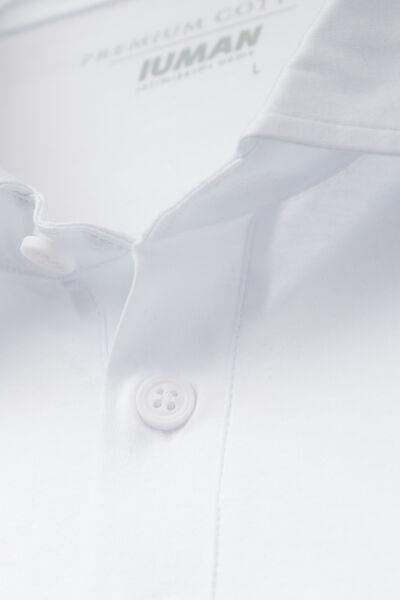 White Mercerised Polo Shirt, , large image number 4