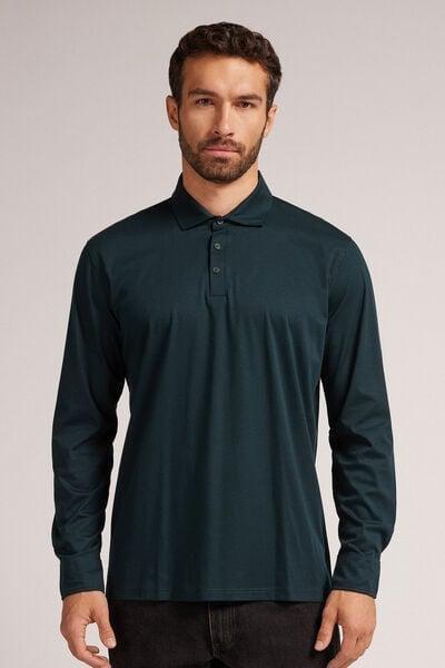 Green Mercerised Premium Cotton Polo Shirt, B601_132J, large image number 0