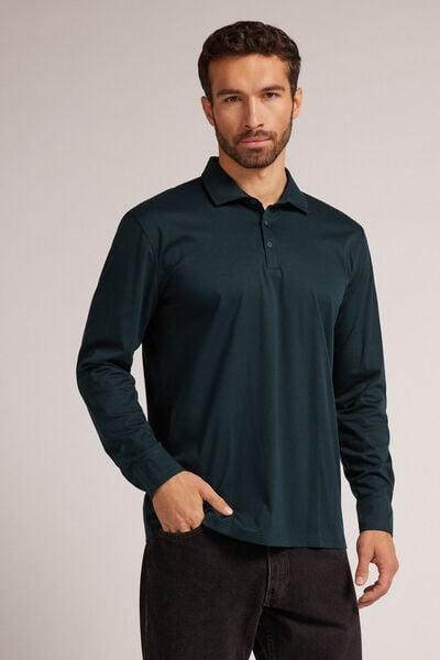 Green Mercerised Premium Cotton Polo Shirt, B601_132J, medium