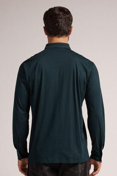 Green Mercerised Premium Cotton Polo Shirt, B601_132J, large image number 3