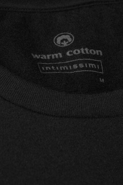 Black Warm Cotton Long-Sleeved Top, , large image number 4