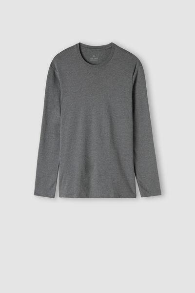 Grey Warm Cotton Long-Sleeved Top, , large image number 2