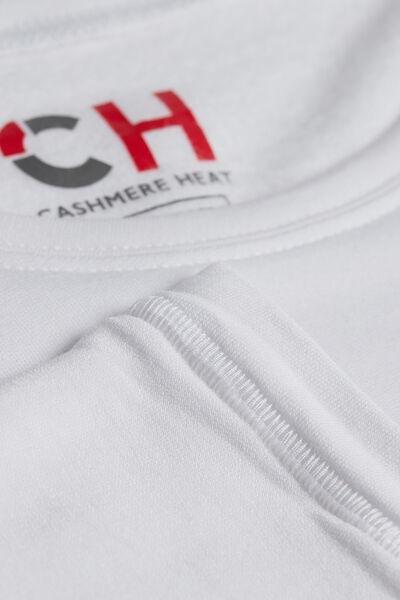 White Long-Sleeved Modal Cashmere Top, , large image number 4