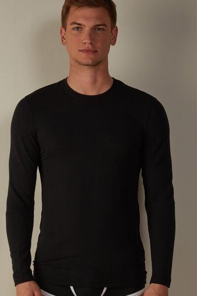 Black Long-Sleeve Top, , large image number 0