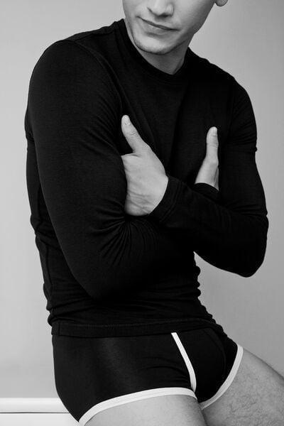 Black Long-Sleeve Top, , large image number 1