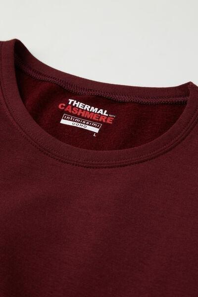 Burgundy Long-Sleeved Modal Cashmere Top, , large image number 4