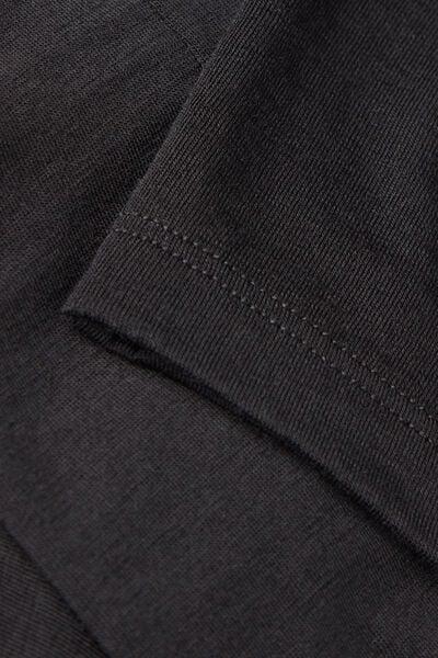 Black Long-Sleeved Merino Wool Top, Black, large image number 4