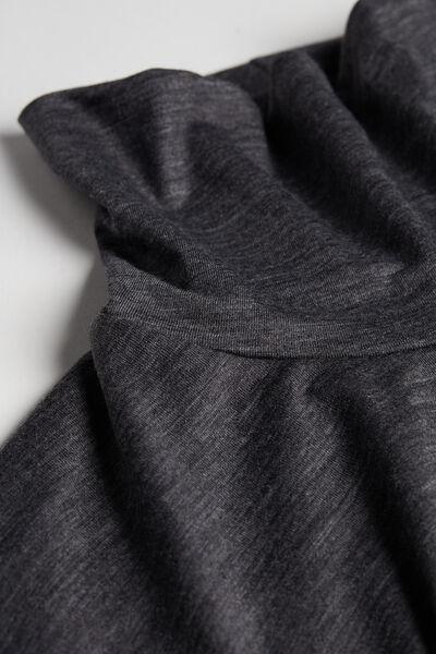 Grey Blend Long-Sleeved Merino Wool Top, , large image number 4
