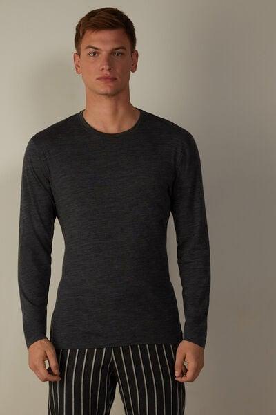 Grey Round Neckline Shirt, , medium