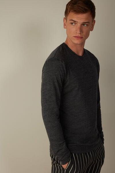Grey Round Neckline Shirt, , large image number 1