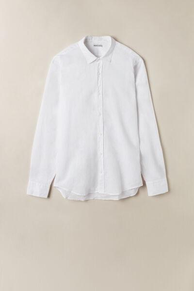 White Linen And Cotton Shirt, , large image number 2