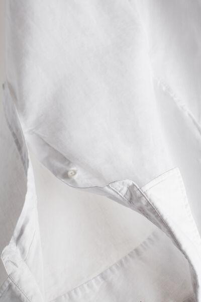 White Linen And Cotton Shirt, , large image number 4