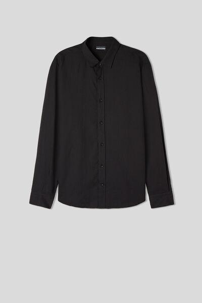 Black Linen Shirt, , large image number 2
