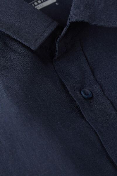 Blue Oceano Linen Cotton Shirt, , large image number 4