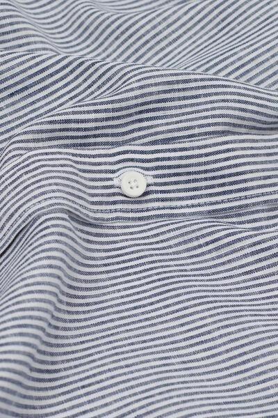 Blue Linen And Cotton Shirt, , large image number 4