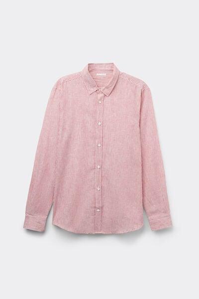 Red Linen And Cotton Shirt, , large image number 1