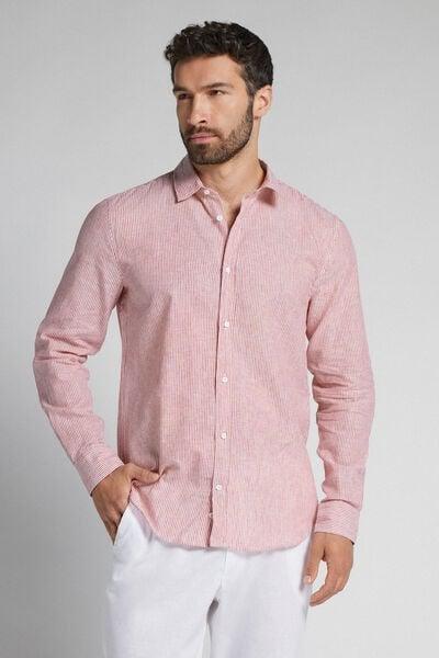 Red Linen And Cotton Shirt, , large image number 2