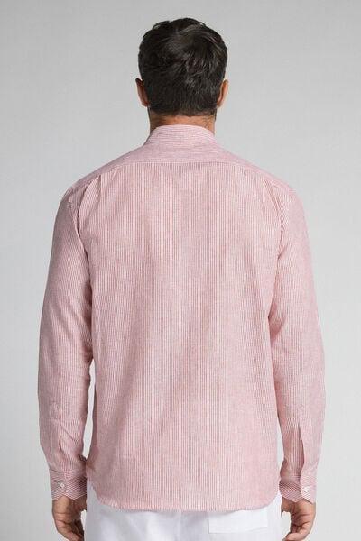Red Linen And Cotton Shirt, , large image number 3