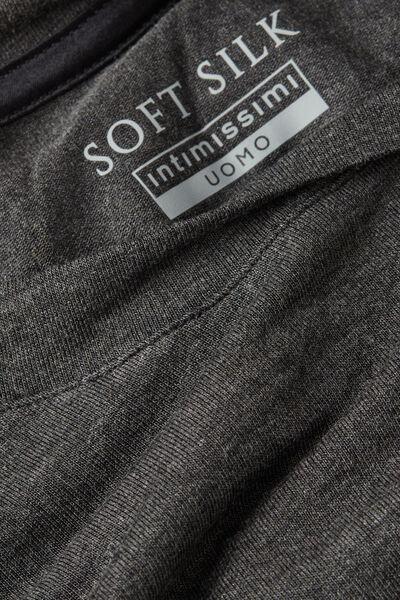 Grey Soft Silk Long-Sleeved Top, , large image number 2