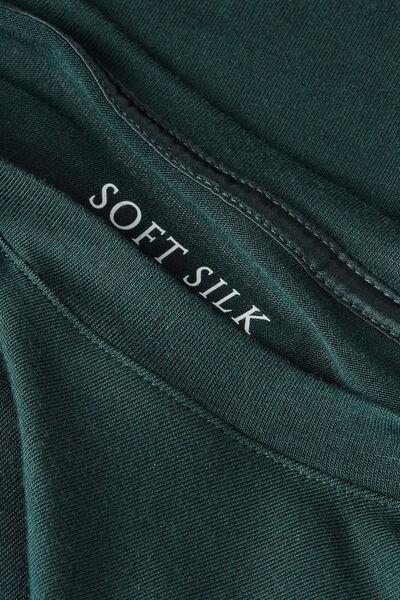 Green Soft Silk Long-Sleeved Top, , large image number 4